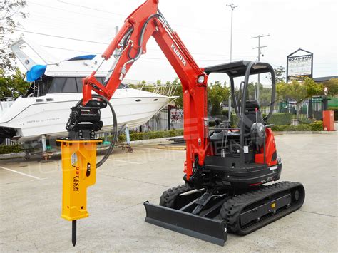 excavator breaker attachment|hydraulic breakers for mini excavators.